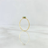 Floral Ring 0.9gr / Size 7 1/4 / Emeralds 13pts 18K Yellow Gold (Jewel) *