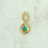 Dije Infinito Musical 3.15gr / 2.8cm / Esmeralda 77pts Oro Amarillo 18K (Joya) *