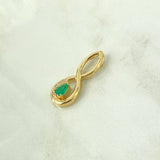 Dije Infinito Musical 3.15gr / 2.8cm / Esmeralda 77pts Oro Amarillo 18K (Joya) *