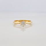 Anillo Solitario Diamante 24 Pts 1.2 g / T6 3/4 Oro Amarillo 18K