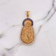 Dije Virgen Del Carmen 18.45gr / 5.5cm / Circones Blancos Azules Oro Amarillo 18K #