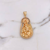 Dije Virgen Del Carmen 18.45gr / 5.5cm / Circones Blancos Azules Oro Amarillo 18K #