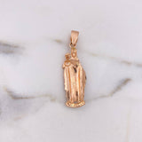 Pendant Virgin of Carmen 5.85gr / 4.3cm / White Zirconia Two-tone White and Rose Gold 18K #