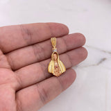 Pendant Christ Face 4.5gr / 3.5cm / White Fuchsia Zircons Three 18K Golds #
