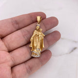Pendant Virgen Del Carmen 10.65gr / 5.3cm / White Zirconia Two-tone Yellow and White Gold 18K #