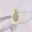 Dije Virgen Guadalupe 5.7gr / 3.4cm / Circones Blancos Dos Oros Amarillo Blanco 18K #