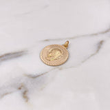 Pendant Virgin Mary 3.9gr / 2.9cm / 18K Yellow Gold #