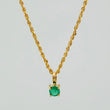 Set Bow+Round Rough Emerald 1.15g / 19 3/4 in / 1.2mm 18K Yellow Gold &
