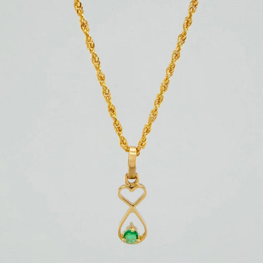 Set Lazo+ Silueta Pez Esmeralda 1.25gr / 19 3/4 in / 1.2mm Oro Amarillo 18K &