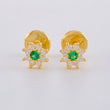 Stud Earrings Flower Eight Petals 0.6 g / in / 5 mm Yellow Gold 18K
