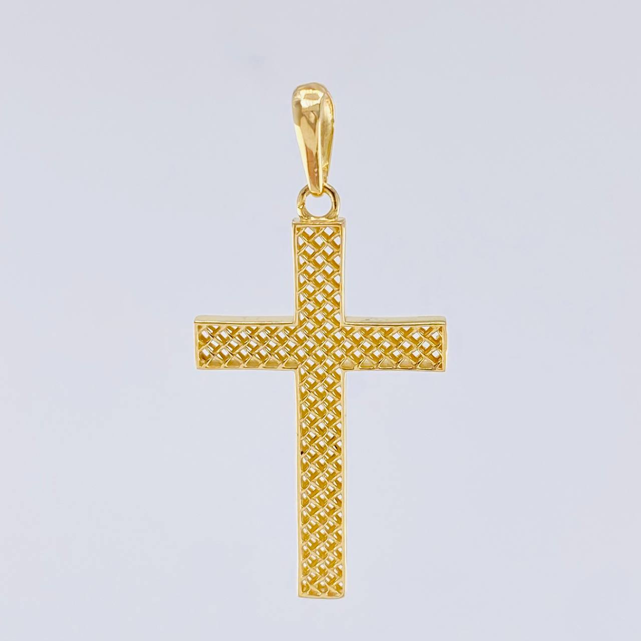 Pendant Cross Mesh 2.35 g / 1 1/2 in Yellow Gold 18K