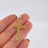 Pendant Cross Mesh 2.35 g / 1 1/2 in Yellow Gold 18K