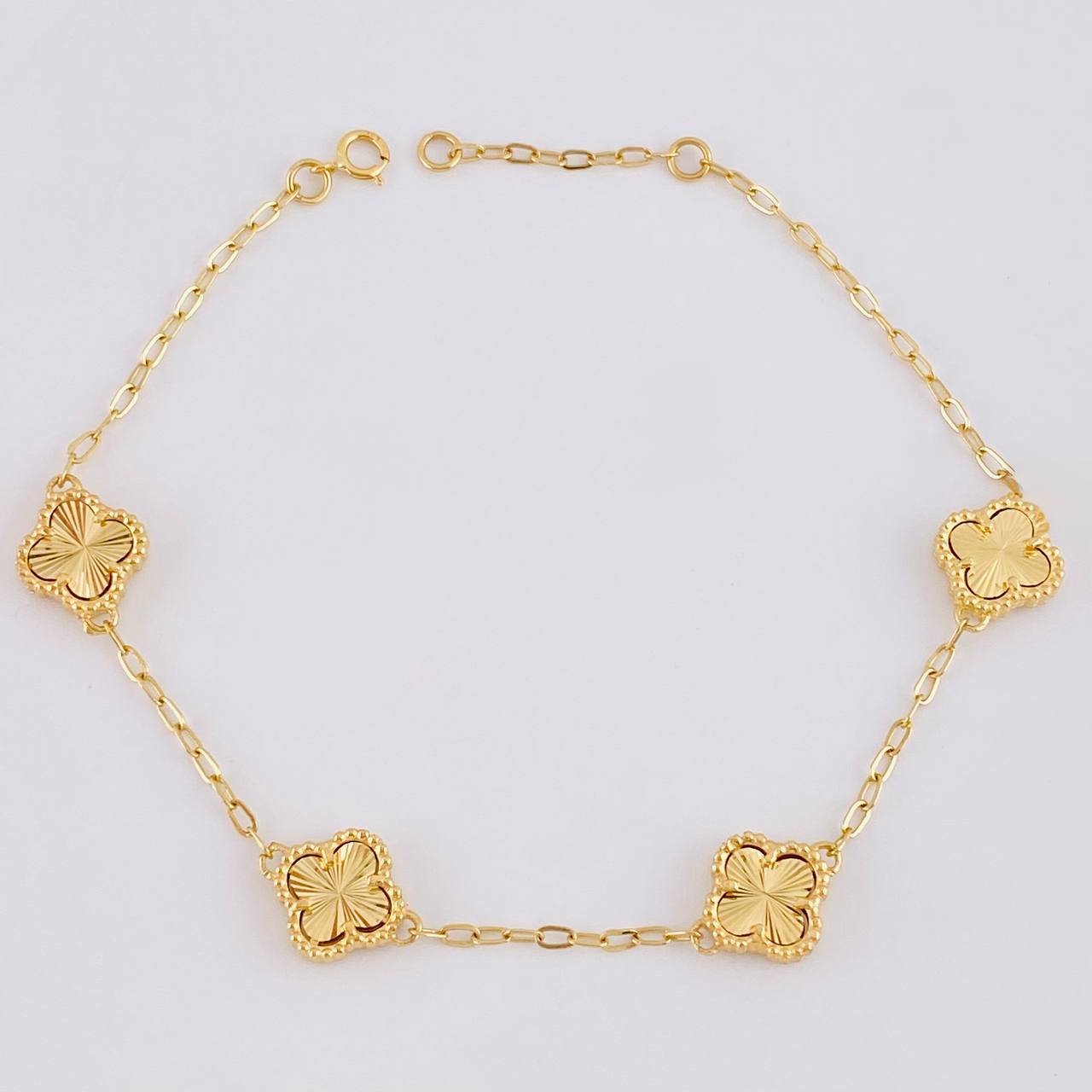 Bracelet Clover Classic Link 6.05 g / 7 1/2 in - 8 1/2 in / 1.8 mm Yellow Gold 18K