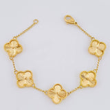 Pulso Trebol Aro Seguido 12.05 g / 7 in / 1.65 mm Oro Amarillo 18K