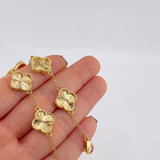 Pulso Trebol Aro Seguido 12.05 g / 7 in / 1.65 mm Oro Amarillo 18K