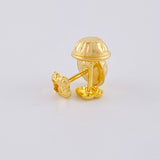 Topos Trébol Diamantado 0.4 g / in / 3.5 mm Oro Amarillo 18K