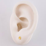 Topos Trébol Diamantado 0.4 g / in / 3.5 mm Oro Amarillo 18K