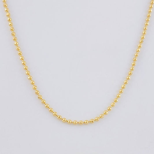 Cadena Militar Diamantada 3.1 g / 19 3/4 in / 1.2 mm Oro Amarillo 18K