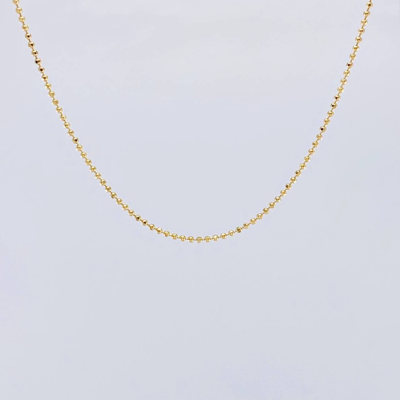 Cadena Militar Diamantada 3.1 g / 19 3/4 in / 1.2 mm Oro Amarillo 18K