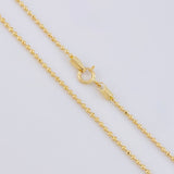Cadena Militar Diamantada 3.1 g / 19 3/4 in / 1.2 mm Oro Amarillo 18K