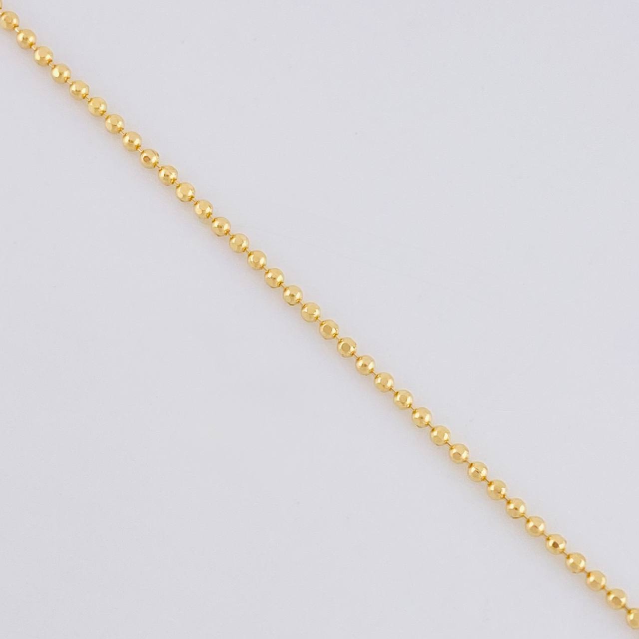 Cadena Militar Diamantada 3.1 g / 19 3/4 in / 1.2 mm Oro Amarillo 18K