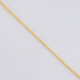 Cadena Militar Diamantada 3.1 g / 19 3/4 in / 1.2 mm Oro Amarillo 18K