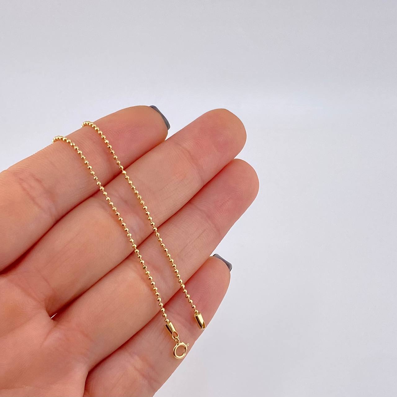 Cadena Militar Diamantada 3.1 g / 19 3/4 in / 1.2 mm Oro Amarillo 18K