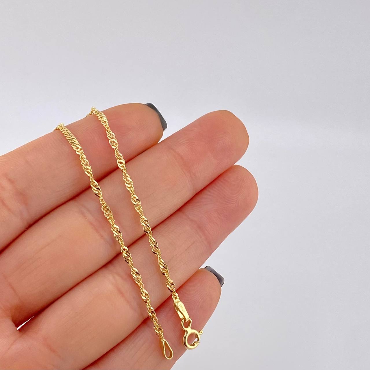 Cadena Singapur 1.45 g / 17 3/4 in / 1.8 mm Oro Amarillo 18K