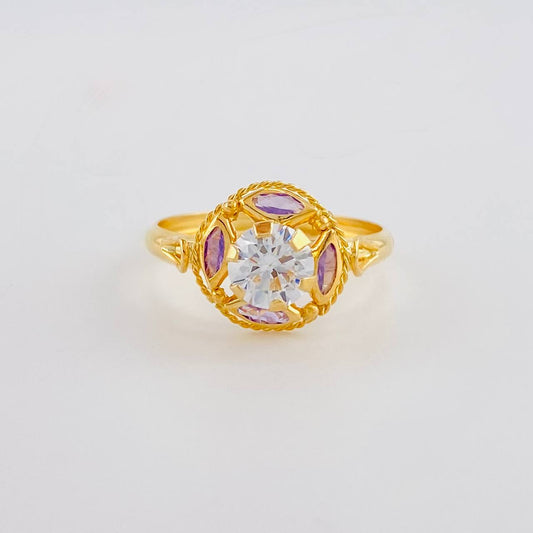 Aura Vintage Solitaire Ring 1.8 g / T6 3/4 Yellow Gold 18K