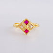 Imperial Rhombus Ring 1.75 g / Size 8 1/4 Yellow Gold 18K