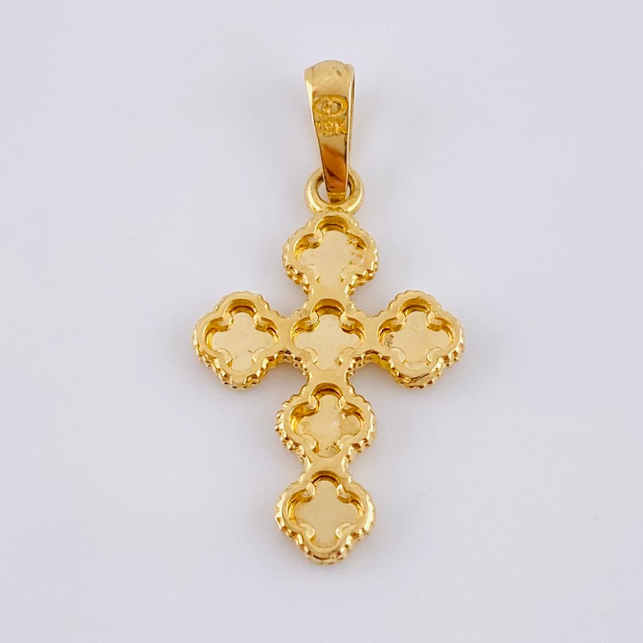 Dije Trebol Dorado 2.6 g / 1 1/4 in Oro Amarillo 18K