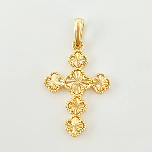 Dije Trebol Dorado 2.6 g / 1 1/4 in Oro Amarillo 18K