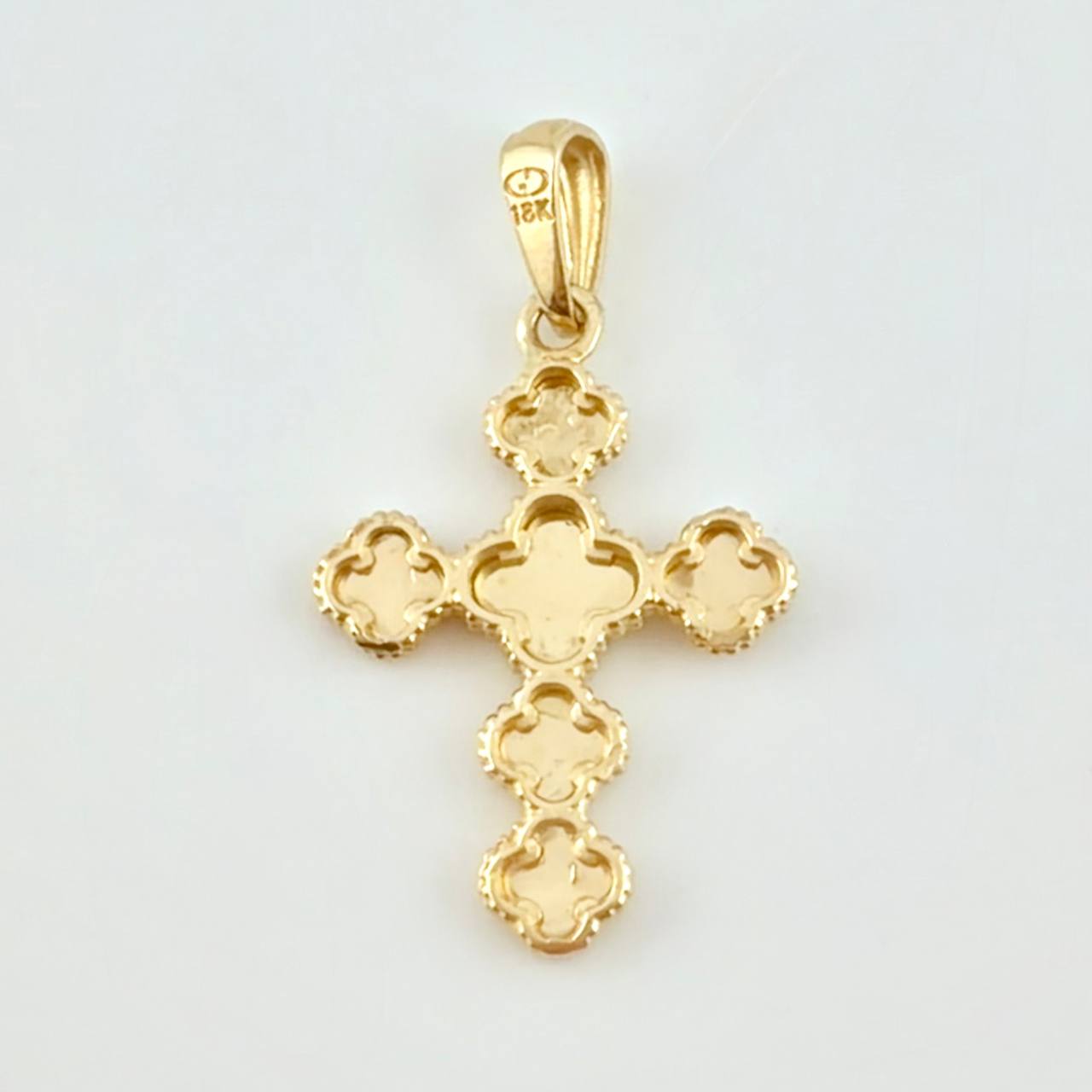 Dije Trebol Dorado 2.6 g / 1 1/4 in Oro Amarillo 18K