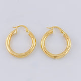 Candongas Jass Diagonal 2.65 g / 1 in Oro Amarillo 18K