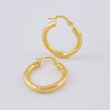 Candongas Jass Diagonal 2.7 g / 1 in Oro Amarillo 18K