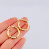 Candongas Jass Diagonal 2.85 g / 1 in Oro Amarillo 18K