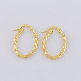 Candongas Mary Ovalada 1.3 g / 3/4 in Oro Amarillo 18K