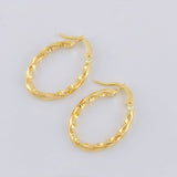 Candongas Mary Ovalada 1.3 g / 3/4 in Oro Amarillo 18K