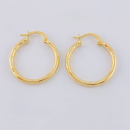 Hoop Earrings Rox 1.5 g / 3/4 in Yellow Gold 18K
