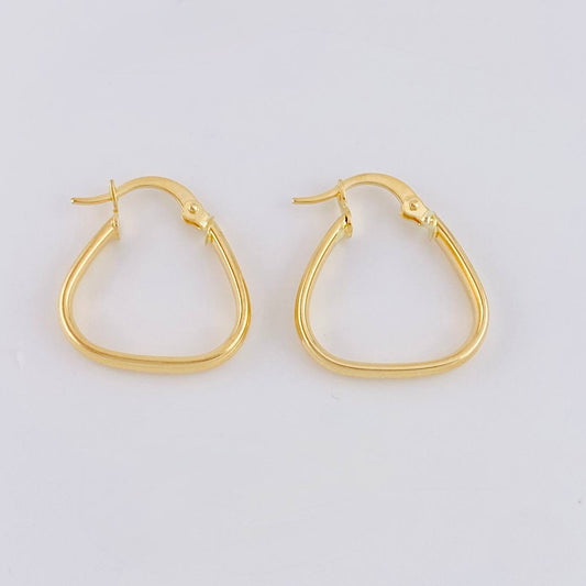 Candongas Triangulo Andy 1.55 g / 3/4 in Oro Amarillo 18K