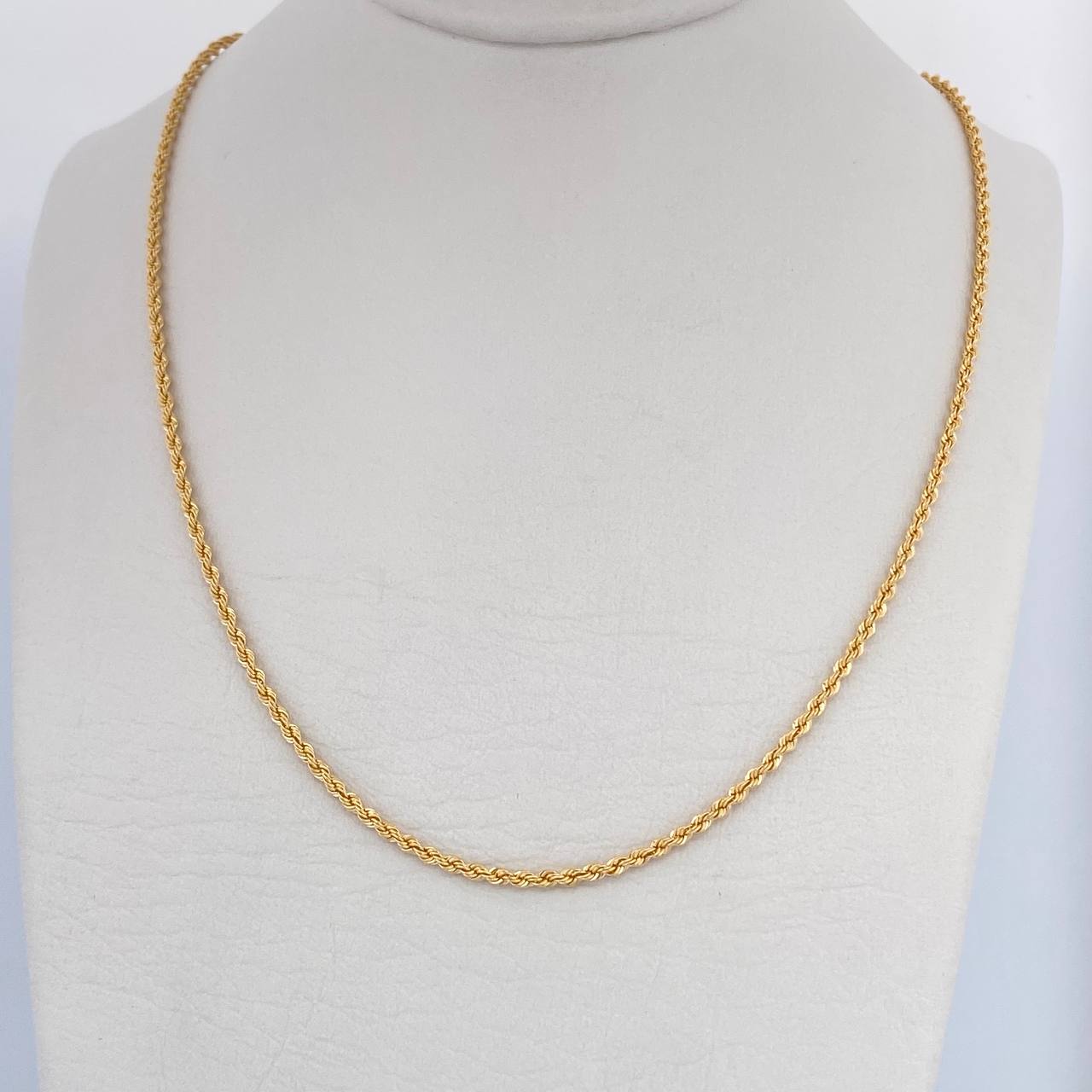 Rope Chain 1.5gr / 18 in / 18K Yellow Gold +3 &