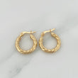 Candongas Mati 1.25gr / 3/4 in / Oro Amarillo 18K &