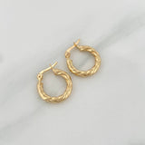 Candongas Mati 1.25gr / 3/4 in / Oro Amarillo 18K &