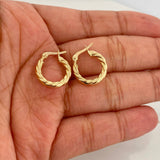Candongas Mati 1.25gr / 3/4 in / Oro Amarillo 18K &
