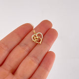 Dije Silueta Corazon Paloma 1g / 3/4 in Oro Amarillo 18K