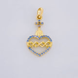 Pendant Sacred Heart of Jesus 1 g / 3/4 in Yellow Gold 18K