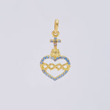 Pendant Sacred Heart of Jesus 1 g / 3/4 in Yellow Gold 18K