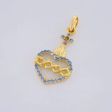 Pendant Sacred Heart of Jesus 1 g / 3/4 in Yellow Gold 18K