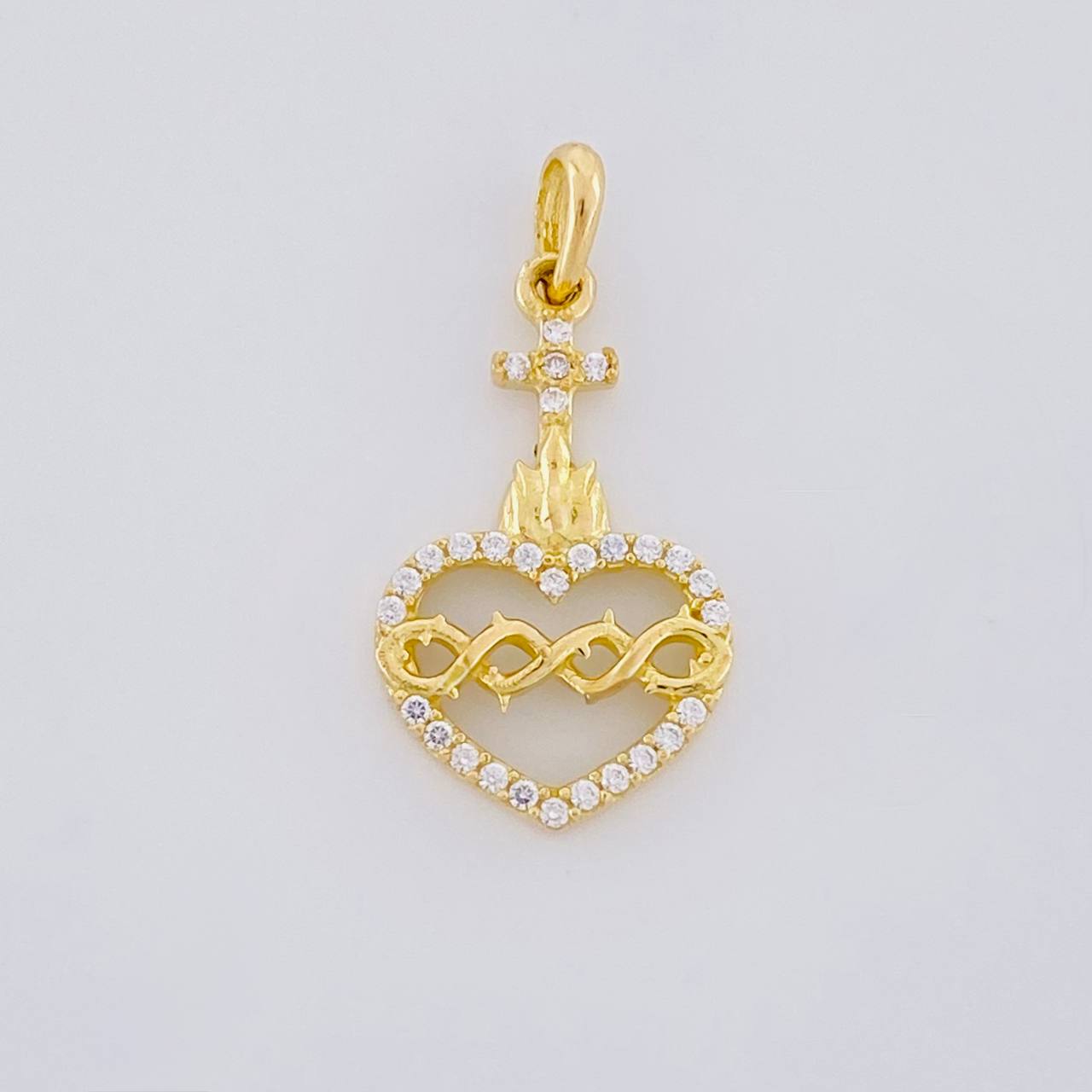 Dije Sagrado Corazón de Jesús 1g / 3/4 in Oro Amarillo 18K