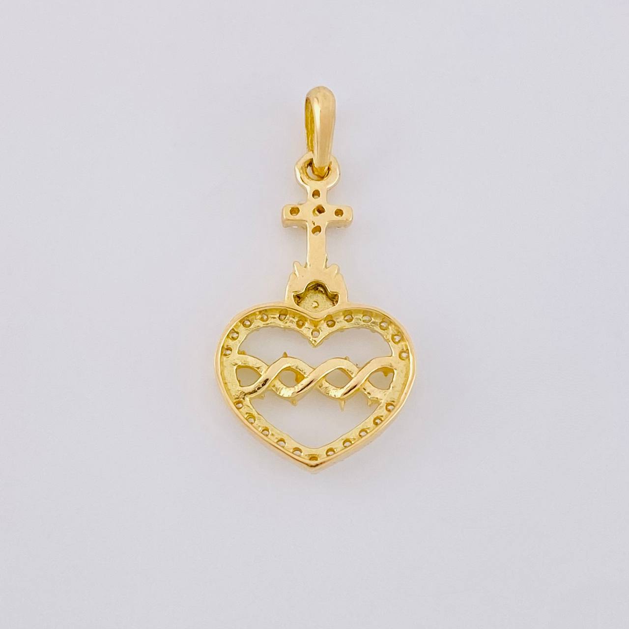 Dije Sagrado Corazón de Jesús 1g / 3/4 in Oro Amarillo 18K